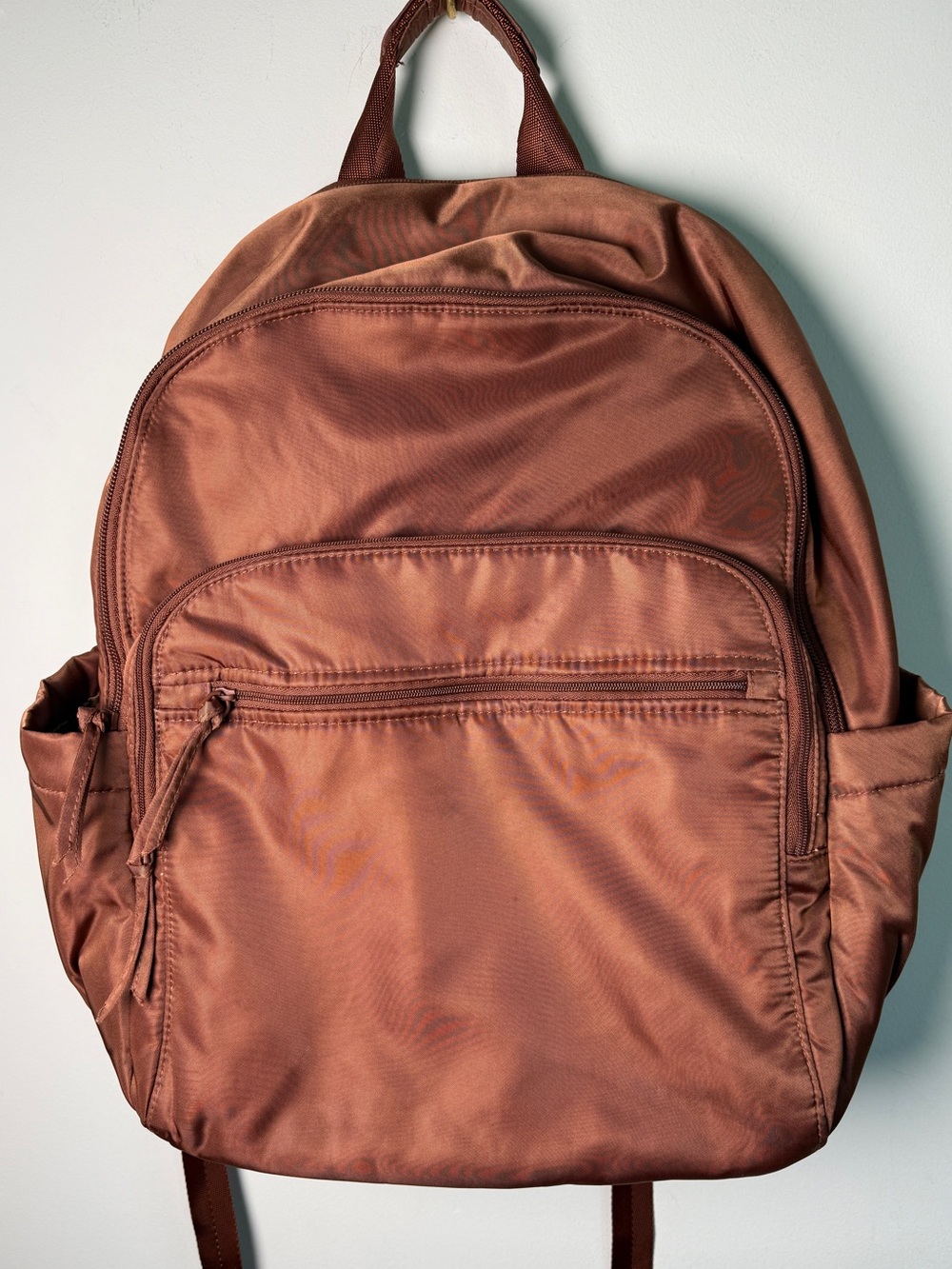 Vera Bradley Bancroft Backpack Cinnamon Brown Nylon Laptop Bag